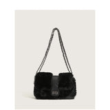 Women's Faux Fur Shoulder Tote Bag Crossbody Handbag Purse