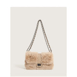 Women's Faux Fur Shoulder Tote Bag Crossbody Handbag Purse