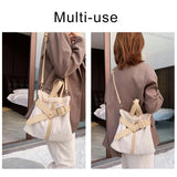 Faux Fur Crossbody Bag Women's Winter Large Handbag Leather Shoulder Bag