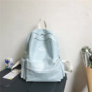 Canvas School Backpack for Teen Girls Laptop Backpack