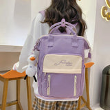 Female Backpacks Style Girl Student Schoolbags Waterproof Nylon Women Travel Lap