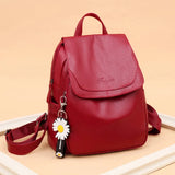 Female Anti-theft Backpack Waterproof Travel PU Backpack