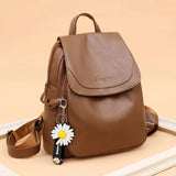 Female Anti-theft Backpack Waterproof Travel PU Backpack
