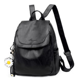 Female Anti-theft Backpack Waterproof Travel PU Backpack