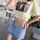 Female Straw Belt Bag Fanny pack And Phone Pack