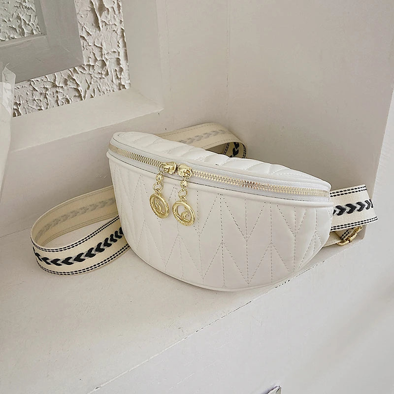 Women's Leather Belt Bags Crossbody Chest Fanny pack
