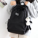 Female Cotton Backpack for Teen Girls College School Bag Mochila