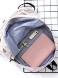 Female Cotton Backpack for Teenagers College Student Bag