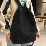Female Bookbag Cotton Women Backpack for Teenagers Girl College Men School Bag
