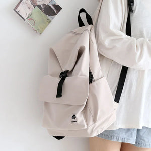 Female Cotton Backpack for Teenagers College Student Bag