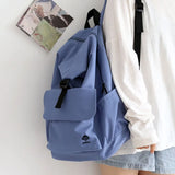 Female Cotton Backpack for Teenagers College Student Bag