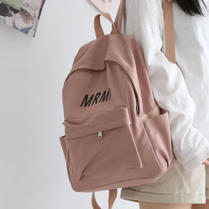 Female Nylon Women Backpack Teenagers Girl College Men School Bag Student