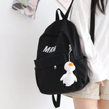 Female Nylon Women Backpack Teenagers Girl College Men School Bag Student
