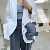 Funny Elephant Shape Crossbody Messenger Bag Mini Purse Portable Handbag