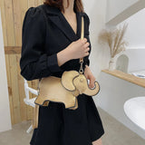 Funny Elephant Shape Crossbody Messenger Bag Mini Purse Portable Handbag