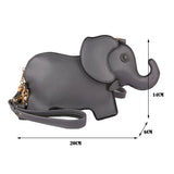 Funny Elephant Shape Crossbody Messenger Bag Mini Purse Portable Handbag