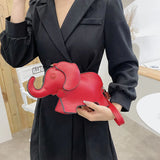 Funny Elephant Shape Crossbody Messenger Bag Mini Purse Portable Handbag