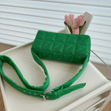 Quilted Crossbody Bag for Women with Belt Buckle