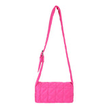 Quilted Crossbody Bag with Belt Buckle
