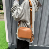 Female Pu Handbags Camera Headphone Pouch 2 in 1 Crossbody Handbags