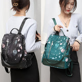 Waterproof Starry Sky Print School Backpack for Women