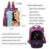 Waterproof Starry Sky Print School Backpack for Women