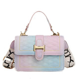 Women's Gradient Rainbow Messenger Bag Lady Totes Bag