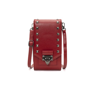 Studded Shoulder Bag Soft Leather Women Messenger Purse