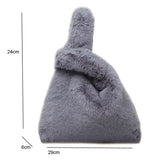 Winter Furry Hobos Shoulder Bag Soft Plush Ladies Clutch Purse Handbag