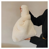 Winter Furry Hobos Shoulder Bag Soft Plush Ladies Clutch Purse Handbag