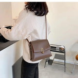 Vintage Square Crossbody Bag Large Capacity Women Handbag