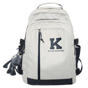Waterproof Laptop Letters College Backpack for Women