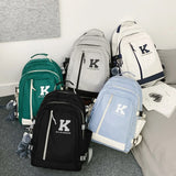 Waterproof Laptop Letters College Backpack for Women