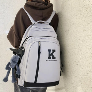 Waterproof Laptop Letters College Backpack for Women