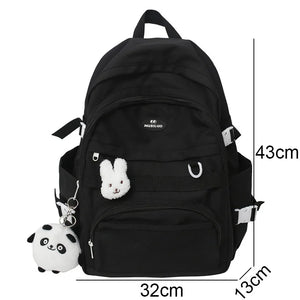 Waterproof Laptop Mesh Leisure College Backpack Ladies Student Bag