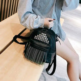 Rivet Soft Pu Leather Backpacks for Women Girls