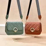 Plaid Small Crossbody Shoulder Bag with Wide Strap