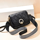 Plaid Small Crossbody Shoulder Bag with Wide Strap