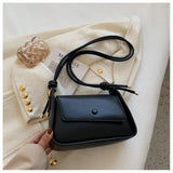 Flap Shoulder Bags for Women High PU Button Underarm Bag Women Desinger Purses