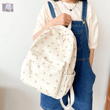 Floral Backpack Women Nylon Rucksack Student School Bag Travel Girls Laptop