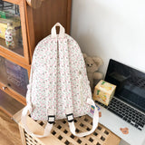 Floral Backpack Women Nylon Rucksack Student School Bag Travel Girls Laptop