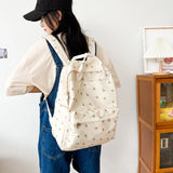Floral Backpack Large Capacity Student Girls School Bag