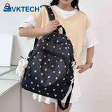 Floral Backpack Nylon Preppy Style Schoolbag College Girl Travel Book Bags