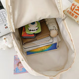 Floral Backpack Nylon Large Capacity Teenage Girl Bags