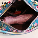 Floral Multicolor Printed Canvas Ladies Messenger Bag Shoulder Bag