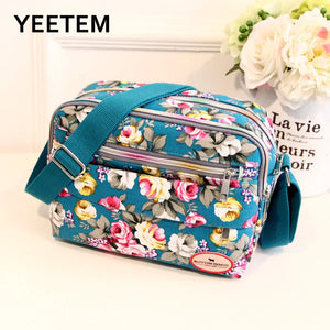 Floral Multicolor Printed Canvas Ladies Messenger Bag Shoulder Bag