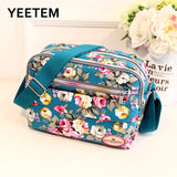 Floral Multicolor Printed Canvas Ladies Messenger Bag Shoulder Bag
