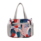 Floral Pattern Women Handbag Waterproof Nylon Shoulder Bag