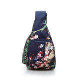 Floral Pattern Nylon Crossbody Bag