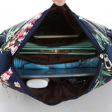Floral Pattern Nylon Crossbody Bag